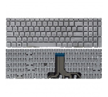 Клавиатура для HP Pavilion X360 15-er серебряная без подсветки#2101520