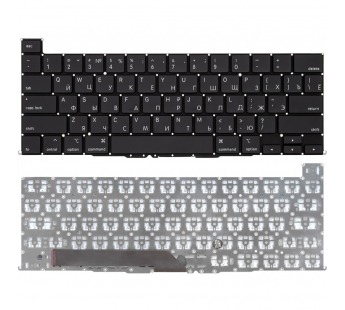 Клавиатура для Apple MacBook Pro 16" Retina A2141 Late 2019 черная (горизонтальный Enter)#2101521