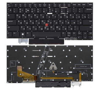 Клавиатура для Lenovo ThinkPad X1 Carbon (10th gen) черная с подсветкой#1950895