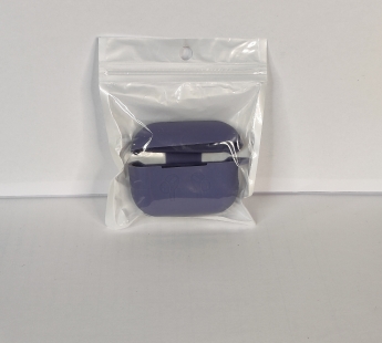 Чехол для Airpods Pro 2 Silicone case, с карабином, фиолетовый#1951235