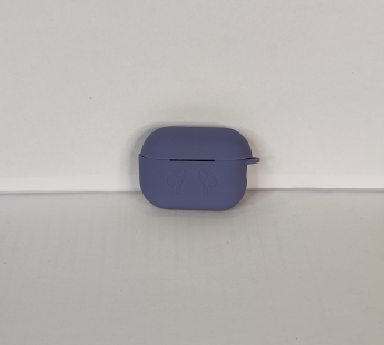 Чехол для Airpods Pro 2 Silicone case, с карабином, фиолетовый#1951237