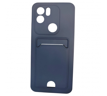 Чехол силиконовый Xiaomi Redmi A2+/A1+ матовый цветной с визитницей темно-синий#2081215