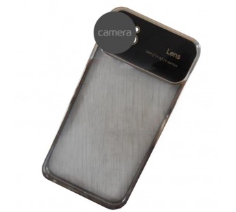 Чехол силиконовый Xiaomi Redmi Note 12 глянцевый с защитным проемом серебристый#2013613