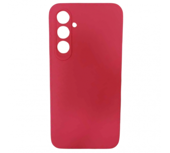 Чехол силиконовый Samsung A54 матовый с защитой камеры фуксия#2081207