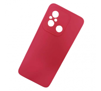 Чехол силиконовый Xiaomi Redmi 12C матовый с защитой камеры фуксия#2061855