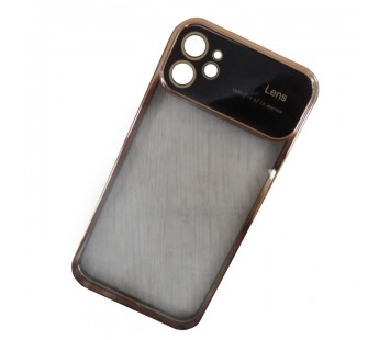 Чехол силиконовый iPhone 11 глянцевый с защитным проемом золотой#1953210