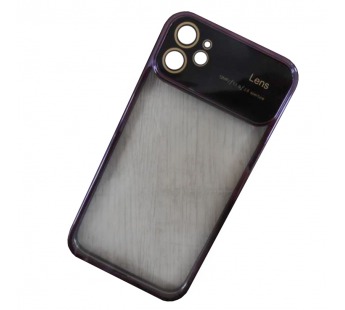 Чехол силиконовый iPhone 11 глянцевый с защитным проемом фиолетовый#1953207