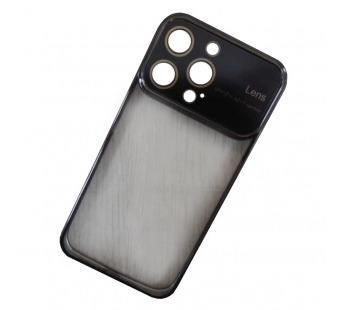 Чехол силиконовый iPhone 15 Pro Max глянцевый с защитным проемом черный#1953170