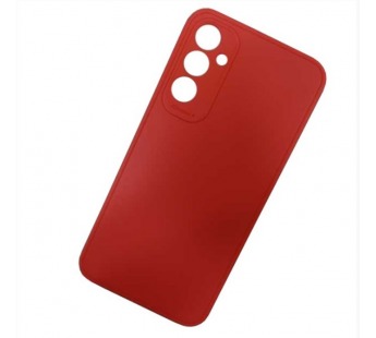 Чехол силиконовый Samsung A34 матовый с защитой камеры красный#1986502
