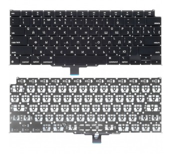 Клавиатура для Apple MacBook Air M1 13" Retina A2337 Late 2020 черная (горизонтальный Enter)#1951804