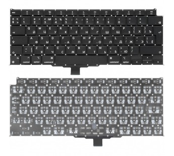 Клавиатура для Apple MacBook Air M1 13" Retina A2337 Late 2020 черная (вертикальный Enter)#1951802