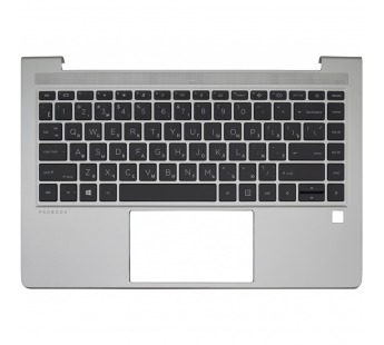 Топ-панель для HP ProBook 640 G8 серебряная (для моделей со сканером отпечатка)#1952393
