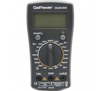 Мультиметр DigiM 800 GoPower#2139234