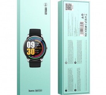 Смарт-часы Hoco Y10, AMOLED, черные#1952599
