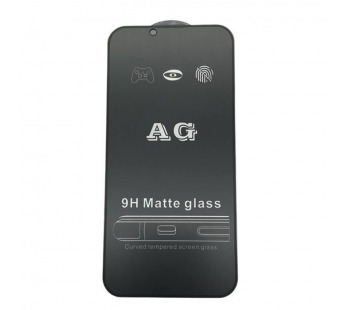 Защитное стекло iPhone 13/13 Pro/14 (Матовое 9D AG) тех упаковка Черное#2074661
