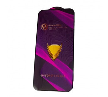Защитное стекло iPhone 13/13 Pro/14 (Golden Armor OG ESD) тех упаковка Черное#2074711