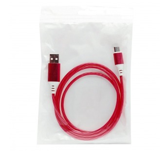 Кабель USB - Type-C - Luminous 100см 2A  (red) (124493)#1959378