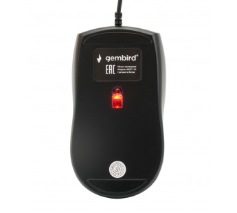 Мышь компьютерная "Gembird" MOP-110, USB, 2кн.+колесо кнопка, 1000DPI, кабель 1,8м, чёрный#1955363
