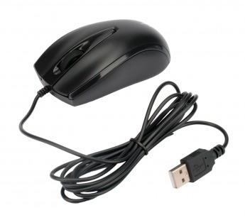 Мышь компьютерная "Gembird" MOP-110, USB, 2кн.+колесо кнопка, 1000DPI, кабель 1,8м, чёрный#1955369