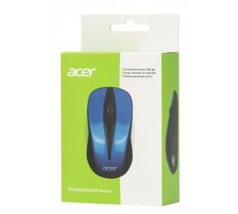 Мышь Acer OMR132 синий/черный оптическая (1000dpi) беспроводная USB для ноутбука (2but) [12.12], шт#1955214