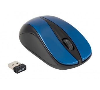 Мышь Acer OMR132 синий/черный оптическая (1000dpi) беспроводная USB для ноутбука (2but) [12.12], шт#1955211