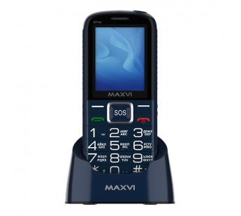 Мобильный телефон MAXVI B21 ds с док станцией Blue (2.4"/1,3МП/2300mAh)#1954843