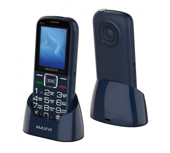 Мобильный телефон MAXVI B21 ds с док станцией Blue (2.4"/1,3МП/2300mAh)#1954846