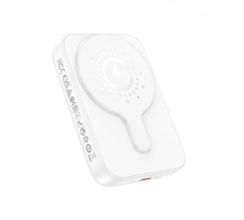 Внешний аккумулятор HOCO J117A 10000 mAh PD 20W с беспроводной зарядкой (белый)#2139367