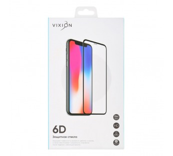 Защитное стекло 6D для iPhone 15 (черный) (VIXION) тех пак#2054930