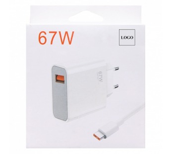 Адаптер Сетевой с кабелем Xiaomi Mi (повр. уп.) USB/Type-C 67W (КС) (white) (227493)#2043325