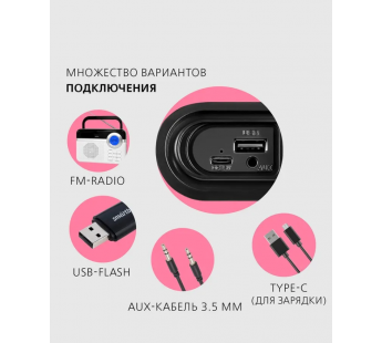 Портативная колонка Smartbuy HERO, 16Вт, Bluetooth, FM, USB, красный (SBS-5290)#1956702