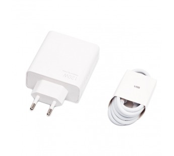 Адаптер Сетевой [Xiaomi] [BHR6034EU] USB 120W + кабель USB - Type-C (Класс B) (white) (221956)#2004631