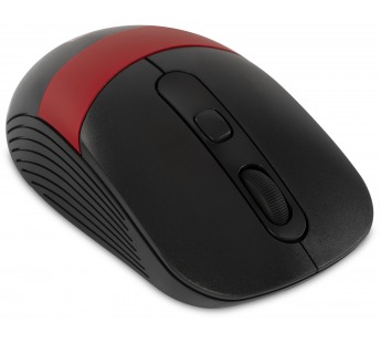 Мышь Оклик 310MW черный/красный оптическая (3200dpi) беспроводная USB для ноутбука (3but) [16.12], шт#1956798