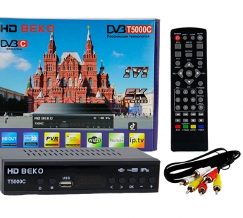 Цифровая ТВ приставка DVB-T2 BEKO T5000C (Wi-Fi) + HD плеер#2036724