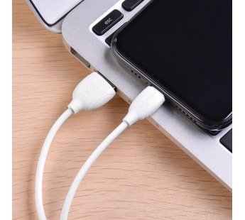 Кабель USB - Apple lightning Borofone BX19 (повр. уп) 100см 2,4A  (white) (223355)#1961707