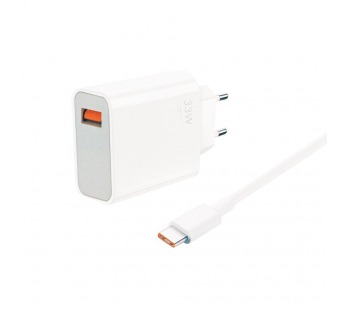 Адаптер Сетевой с кабелем - [BHR4996GL] USB/Type-C 33W (Type-C/Type-C) (B) (white) (222032)#1977338