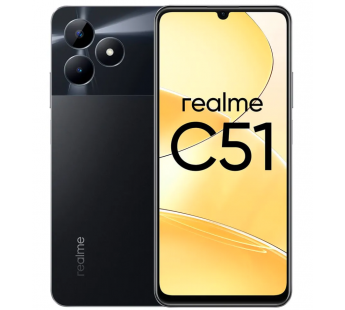 Смартфон Realme C51 4Gb/64Gb черный  (6,74"/50МП/4G/NFC/5000mAh)#1957888