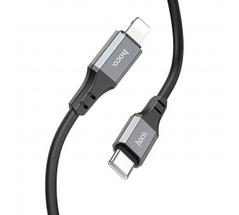 Кабель USB - Apple lightning Hoco X92 (silicone) 300см 2,4A  (black) (220469)#1961359