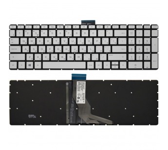 Клавиатура HP Envy x360 15-bp серебро с подсветкой#1958013