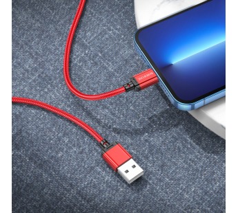 Кабель USB - Apple lightning Borofone BX87 100см 2,4A (red) (217519)#2013601