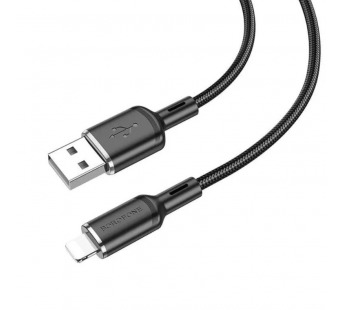 Кабель USB - Apple lightning Borofone BX90 100см 2,4A (black) (217426)#1961222