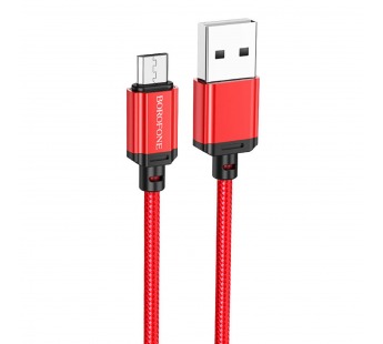 Кабель USB - micro USB Borofone BX87 100см 2,4A (red) (217521)#2005272