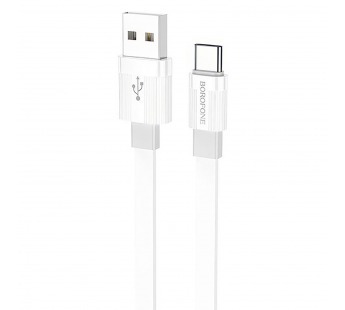 Кабель USB - Type-C Borofone BX89 100см 3A (white/gray) (217511)#1977079