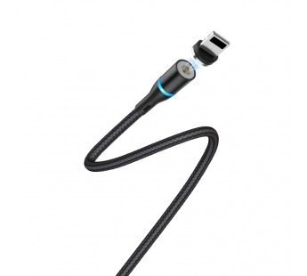 Кабель USB - Apple lightning Borofone BU16 Skill (повр. уп) магнитный 120см 2,4A  (black) (223328)#2001223