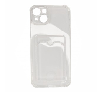 Чехол для iPhone 15 Plus с отделением для карт Card Case прозрачный#2097205