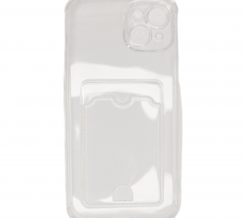 Чехол для iPhone 15 Pro Max с отделением для карт Card Case прозрачный#1958939