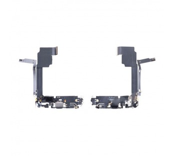 Шлейф для iPhone 15 Pro Max (A3106) на системный разъем/микрофон Черный - Премиум#2104812