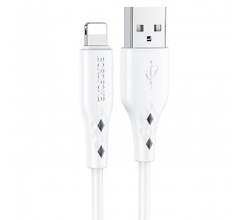 Кабель USB - Apple lightning Borofone BX48 (повр. уп) 100см 2,4A  (white) (223403)#1969322