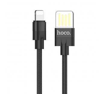 Кабель USB - Apple lightning Hoco U55 Outstanding (повр. уп) 120см 2,4A  (black) (223483)#1969315