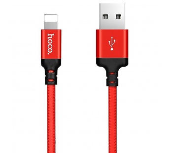 Кабель USB - Apple lightning Hoco X14 Times Speed (повр. уп) 200см 2A  (red/black) (223504)#1963725